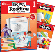 180 Days™: Reading, Writing and Math for Grade 1: 3-Book Set