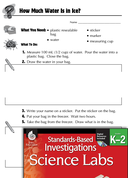 Quick Science Lab: How Much Water Is in Ice? Grades K-2