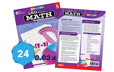 180 Days™: Math for Fifth Grade 24-Book Set