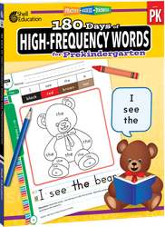 180 Days™: High-Frequency Words for Prekindergarten