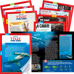 Write TIME for Kids: Mentor Text Card Set: Level 2 (Spanish Version)