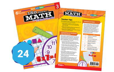 180 Days™: Math for Third Grade 24-Book Set