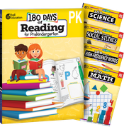 180 Days™: Reading, Math, High-Frequency Words Social Studies, and Science for Pre K 5- Book Set