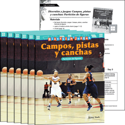 Diversión y juegos: Campos, pistas y canchas: Partición de figuras 6-Pack