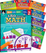 180 Days™: Math for K-6, 7-Book Set