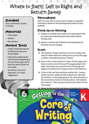 Writing Lesson: Left to Right and Return Sweep Level K