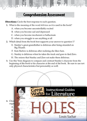 Holes Comprehension Assessment